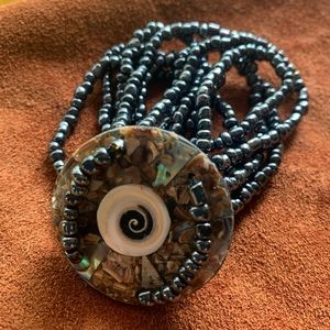 “Caracolito Pulsera” Bracelet Brand New Ecuadorean Peruvian possible hematite.